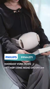 Máy Massage Bụng Philips PPM4371 - Massage Đa Năng - Chườm Ấm Ánh Sáng Đỏ - Bảo Hành 24 Tháng