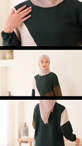 One Set Irene Setelan Wanita Crinkle Airflow Kombinasi