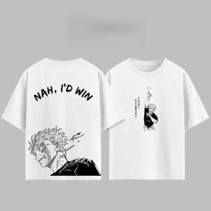 Bandai | Japanese Anime Jujutsu Kaisen Y2K T-shirt Men Women pure Cotton Summer Top Harajuku Style Fashion Round Neck Short Sleeved Tees