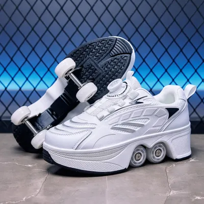 2026 New Big Four-wheeled Roller Skates Four-wheeled Retractable Teenagers Roller Skates Waterproof Roller Skates Kids Gifts