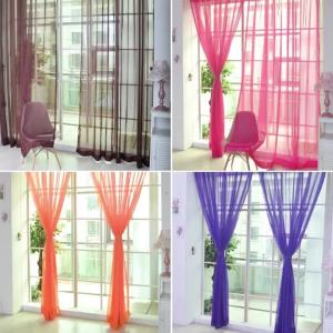 Rèm Cửa Voan Đơn Giản Chất Liệu Sheer Tulle Tấm Đơn Dành Cho Cửa Sổ Hẹp Phong Cách Hiện Đại Phòng Ngủ Phòng Khách Chất Liệu Vải Sheer.
