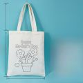 Túi Vải Canvas DIY Tranh Vẽ Graffiti Túi Xách Thân Thiện Với Môi Trường Túi Đựng Rác Túi Vải Canvas Thủ Công Cho Ngày Mẹ. 