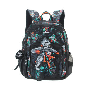 childrens schoolbag boys Black motorcycle backpack Kawaii 3-7 year modeling bags 14 inch