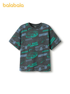 balabala Boys Short Sleeve T-Shirt Big Kids Baby Cotton Shirt Summer Half Sleeve Trend 2025