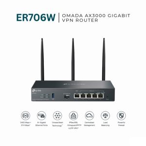 TP-Link Official Store | ER706W Omada AX3000 | 2.4 GHz and 5 GHz Dual Band WiFi 6 Gigabit VPN Gateway Ethernet Router