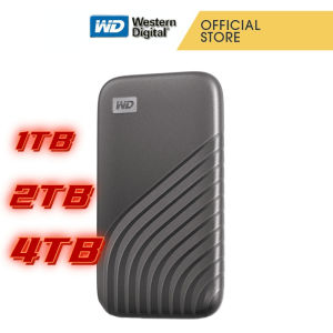 WD หนังสือเดินทางของฉัน1TB/2TB / 4TB หน่วยความจำภายนอก SSD สีเทา | SSD แบบพกพา | SDD | โซลิดสเตทไดรฟ์ | WDBAGF0010BGY-WESN
