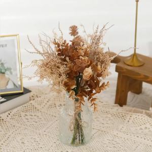 Artificial Plastic Flowers Eucalyptus Mistletoe Christmas Home Wedding Decoration Dandelion Bouquet Fake Floral DIY Arrangement