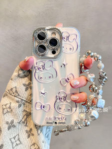 เคสโทรศัพท์มือถือแบบน่ารักสไตล์เกาหลีพร้อมสายคล้องพร้อมฟีเจอร์การป้องกันแบบ All around Protection สำหรับ Apple 16promax