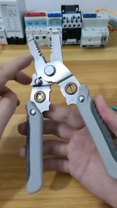 Kềm Tuốt Dây Điện Đa Năng 9 Trong 1 Phù Hợp Kích Cỡ Dây Từ 0.8 Đến 3.2mm Bóp Cắt Xoắn Uốn Dây Tiện Dụng