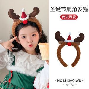 Adorable Christmas Elf Deer Headband 3D Snowman Girl Hair Clip Childrens Festive Accessory Sweet Style Elastic Band Hairband