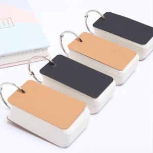 50 Pages Iron Ring Notepad Word Study Card Portable Memo Pad