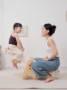 Indoor Seesaw for Kids - Home Use Dual Balance Board Rocking Horse Sensory Training Toy Playground Mainan Kanak Budak Perempuan Lelaki 双人跷跷板儿童室内家用双人平衡板宝宝木马感统训练器材玩具