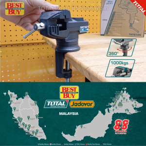 TOTAL Tools Mini Bench vice 60mm jaw size * 1.7 kg 小型台虎钳 - THT6126