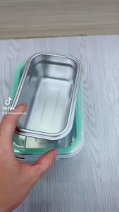 Hộp inox đựng thực phẩm nắp nhựa Khay inox đựng thức ăn lưu trữ tủ lạnh đông NHIỀU SIZE