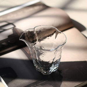 New High Borosilicate Glass Tea Set Hibiscus Hammer Pattern Gongfu Tea Cup Heat Resistant Home Use Tea Brewing Tool