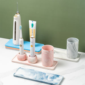 Nordic Style Ceramic Electric Toothbrush Holder Bathroom Storage Rack Drainage Base for Toiletries And Personal Hygiene