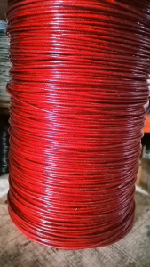 Mago 5-30 Meters PVC Wire Rope 2-3-4mm Galvanized Steel Plastic Coated Steel Cable For Lifting Or Pulling (Random Color) Black Red and Clear