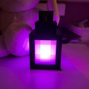 Pixel Style Night Light Portable Lantern Tabletop Ornament 16 Colors Lantern DIY Interior Decoration Festival Atmosphere Light