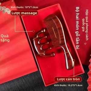 SHENGSHITANG | Bộ Tặng Kèm lược Massage Gỗ đàn Hương
