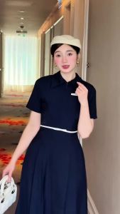[DUY NHẤT 10-12.10-VOUCHER 40K]Đầm thiết kế BEMINE cổ đức khóa kéo trước dáng chữ A phù hợp đi làm-MT11127