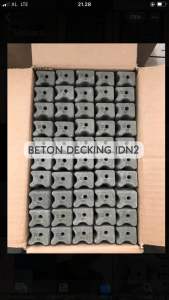 Tahu beton decking + lubang bendrat siap pakai ukuran 20/25 perbox isi 300pcs