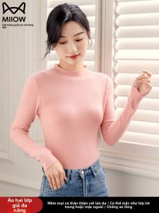 MiiOW | Áo Dài Tay Ôm Body Nữ Có Lót Len Dày