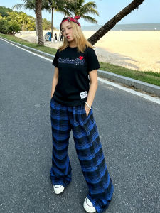 LIUBU | Summer Light American Style Color Blocking Straight Pants