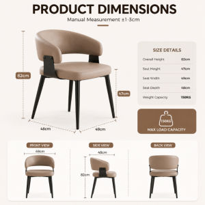 Modern Nordic Dining Chair Vanity Chair Minimalist Chair For Dining Room Bedroom Cafe