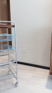 GSLife French Retro Kitchen Cart Stainless Steel Mobile Trolley Snack Rack Childrens Toy Rack Rustproof Floor Standing Organizer