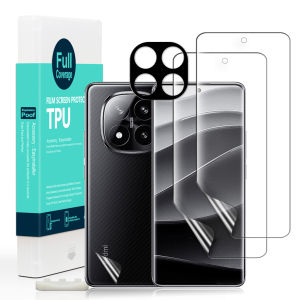 Ibywind For Xiaomi Redmi Note 14 Pro+ 5G Screen Protectorwith 2Pcs Flexible TPU Film1Pc Camera Lens Protector1Pc Backing Carbon Fiber Film [Fingerprint ReaderEasy to install]