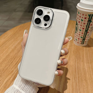 Ốp Điện Thoại TPU Mềm Trong Suốt Màu Trơn Cao Cấp Cho iPhone 17/15/13/11/12/14/16 Pro Max Chống Sốc Bảo Vệ Mặt Lưng