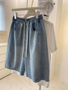 Stylish High-end French Design High Waist Slim Fit Jean Shorts