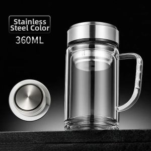 Mens Insulated Double Layered Glass Cup