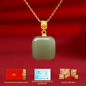 GUGONG UPDATE | Square No-Events Jade Pendant Necklace