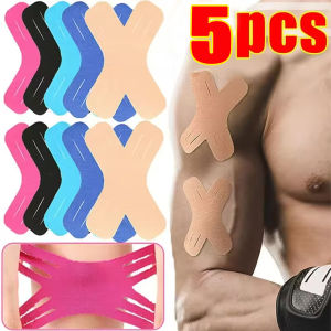 5PCS Kinesiology Tape Elastic Therapeutic Sports Tapes for Knee Shoulder and Elbow Waterproof Athletic Physio Muscles Strips