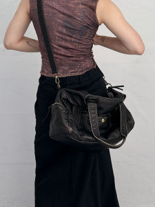 Retro American YAU Tree Large Capacity Multi-compartment Motorcycle Bag Y2K Spicy Single Shoulder Big S Shopping Tote Bag