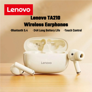 Lenovo | Original Lenovo TA210 Wireless Earphones Bluetooth 5.4 Long Battery Music Gaming Earphone with MIC Waterproof Sport Earbuds