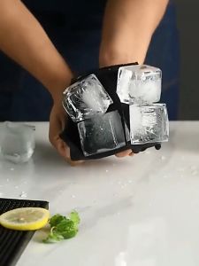 Cetakan Es Batu Silikon 15 Kotak Besar Food Grade Ice Cube Tray Puding Jeli Coklat Yogurt Tempat Es Anti Pecah