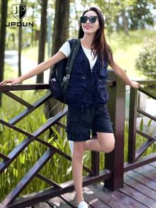 Áo Vest Lưới Thoáng Khí Nhanh Khô JPDUN Mùa Xuân Hè Cho Nam Áo Vest Lưới Nhiều Túi Cho Nữ Đi Câu Cá Leo Núi Ngoài Trời