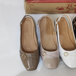 summer fashion style simple fashion square toe  glossy leather flat sandal  shoes for women