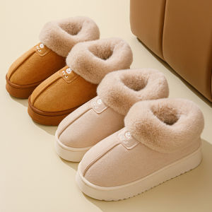 JIFANPAUL | Winter Warm Slippers Thickened Fluffy Heel