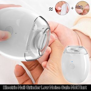 Electric Nail Grinder Low-Noise Electric Nail Grinder Luminous Lighting Nail Sharpener Usb Rechargeable For Baby 【家有婴儿老人必备】电动磨甲器