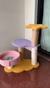 Cat Scratcher Mainan Garukan Cakaran Kucing Tiang Panjatan Tempat Tidur Hewan