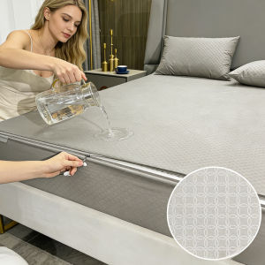 Waterproof Mattress Cover with Zipper Six Sides All Inclusive Tatami Mattress Cover Antibacterial Queen King Bed Fitted Sheet