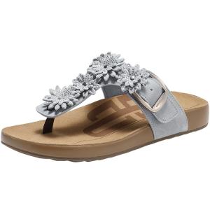 Belle | Vacation Style Flower Design Slide Sandals