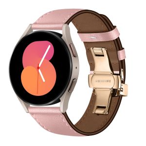 สายหนังสำหรับ Samsung Galaxy Watch 6/5/4 43มม. 47มม. 6/5/4 40มม. 44มม./4แบบคลาสสิก 42มม. 46มม./3 41มม./41มม./สำหรับผู้ชาย 20มิล ลิเมตร หนังสาย