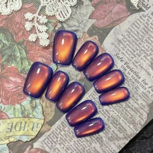 1 Hộp Sơn Móng Tay Gel Mắt Mèo TC Màu Tím Đế Cam 10ml Làm Trắng Pha Lê Mắt Mèo Dùng Cho Mùa Thu Dụng Cụ Trang Trí Móng Tay Phổ Biến