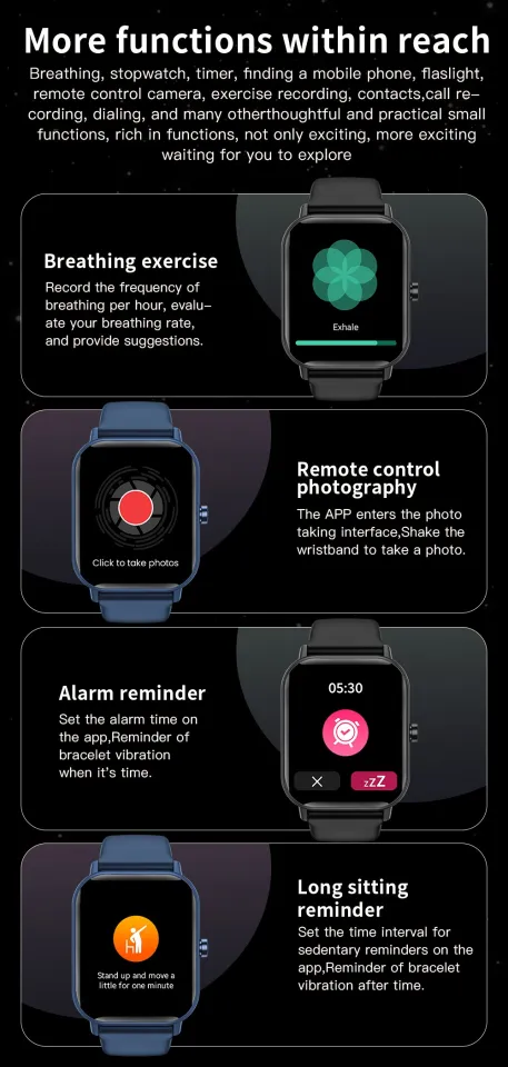 Aolon GTS Smart Watch HD Touch Screen Sports watch Bluetooth Call