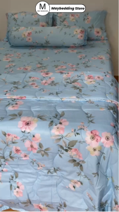 Bộ Ga Giường Tencel Silk Mẫu Hoa Văn Mã H82 Nhiều Kích Thước Chính Hãng