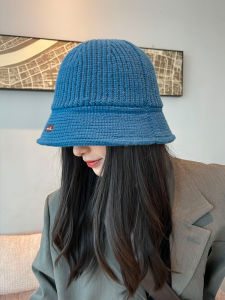 Adjustable Knitted Wool Bucket Hat Casual Fisherman Cap Womens Fashionable Small Brim All-Match Autumn Season Accessory